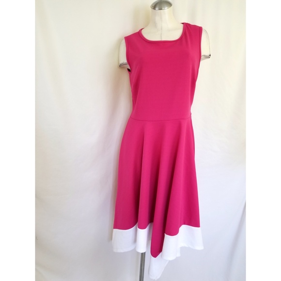 Ashley Stewart Dresses & Skirts - Ashley Stewart Size 12 Pink White Midi Dress